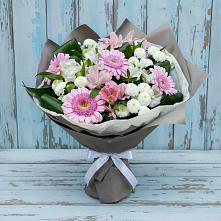 Букет цветов из:  Герберы, Альстромерии и Хризантемы #REPLACE_PRED# Гатлукае