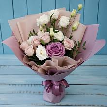Букет цветов из:  Розы и Лизиантусы #REPLACE_PRED# Гатлукае