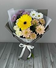 Букет цветов из:  Розы, Герберы и Хризантемы в Гатлукае