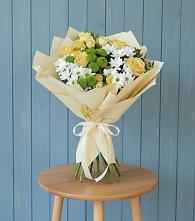 Букет цветов из:  Хризантемы и Розы #REPLACE_PRED# Гатлукае