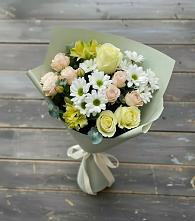Букет цветов из:  Альстромерии, Розы и Хризантемы в Гатлукае
