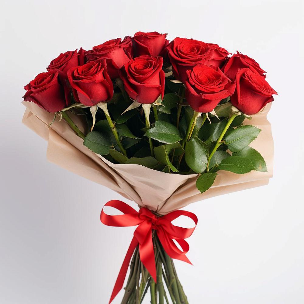 Букет 11 Красных роз Эдлесс Лав в Гатлукае