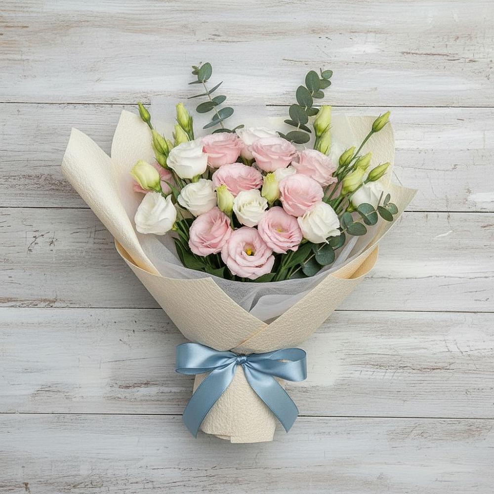 Букет цветов из: Лизиантусы в Гатлукае